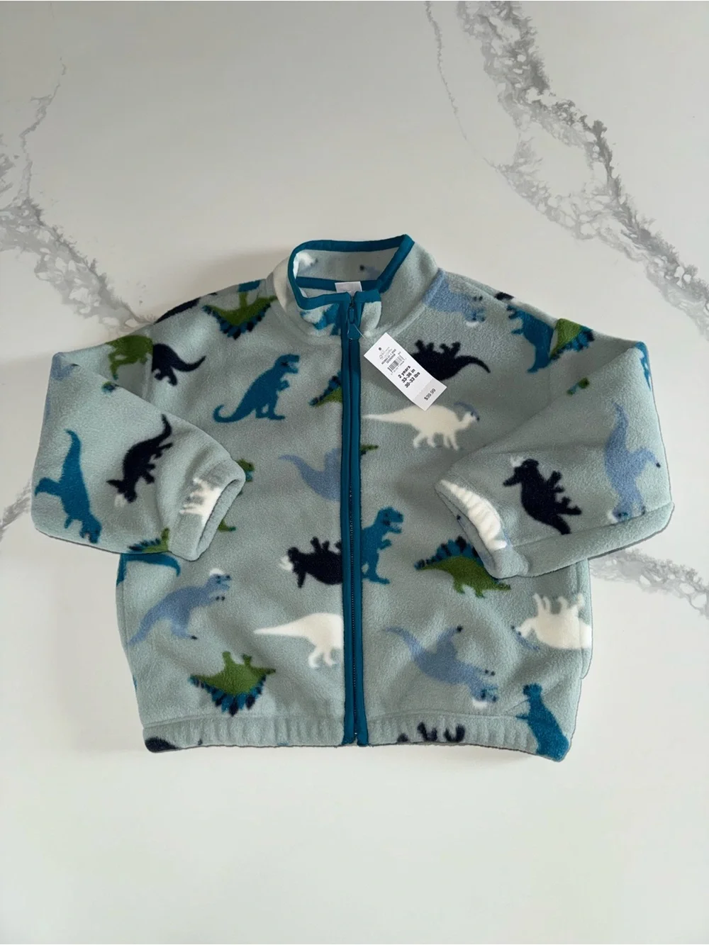 GAP Toddler Boys Dinosaur Fleece Zip Sweatshirt Jacket 2T